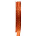 Floristik24 Presentband prickigt dekorband orange 10mm 25m