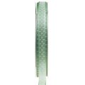Floristik24 Presentband prickigt dekorband grönt mint 10mm 25m