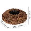 Rund tallkottekruka som planteringslåda, 38 cm; rund tallkottekruka, naturbrun, tillverkad av tallkottar, 38 cm x 14 cm | Floristik24.se