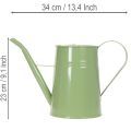 Vintage vattenkanna i metall för inomhusbruk, mintgrön, 1,7 l, dekorativ vas, retrodesign, H23 cm | Floristik24.se