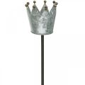 Floristik24 Värmeljushållare krona för stickning av zink Ø9,5cm H50cm