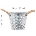 Zinkkruka med rephandtag Ø14,5cm H13cm | Floristik24.se