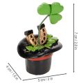 Lyckobringare klöver och skalbagge i hög hatt, 7 cm, 3 stycken | Floristik24.se