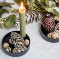 Floristik24 Cypresskottar natur, juldekoration, guldpläterade hantverkskottar Ø2–3cm H2,5–3,5g 330g