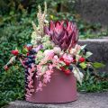 Konstgjord kronärtskocka Stor konstgjord blomma Torrlook Lila 76cm | Floristik24.se