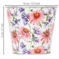 Blomkruka, vårdekoration, planteringslåda, metall, Ø14cm H12,5cm | Floristik24.se