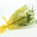 Floristik24 Blommapåse jute mönster gul L36cm W25cm - 12cm 50st