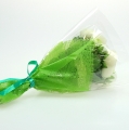 Floristik24 Blomma väska jute grön L40cm W30cm - 12cm 50p