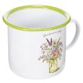 Floristik24 Dekorativ mugg/kruka, emaljerad, Ø11,5 cm H10 cm