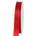 Floristik24 Present- och dekorationsband rött 25mm 50m