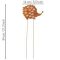Trädgårdspåke igelkott rost patina dekorativ trädgårdspåke 20cm | Floristik24.se