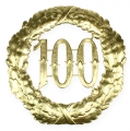 Floristik24 Jubileumsnummer 100 i guld Ø40cm