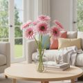 Konstgjorda Gerberablommor, Rosa, 47 cm, 6 st | Floristik24.se