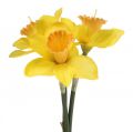 Floristik24 Konstgjorda påskliljor sidenblommor gula påskliljor 40cm 3st