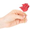 Konstgjord röd rosblomma med stjälk, 5 cm, 100 stycken | Floristik24.se