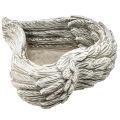 Plantera hjärtfjädrar gjutsten hjärta grå vit 13×12×6cm 2st | Floristik24.se