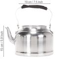 Vintage dekorativ tekanna/planter, metall med zinklook, Ø19cm H15cm | Floristik24.se