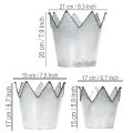 Blomkruka metall dekorativ zink Ø21,5/19,5/17cm set om 3 | Floristik24.se