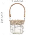 Hängande lyktdekoration, metall, glas, pil, Ø13cm H12cm, 2 stycken | Floristik24.se